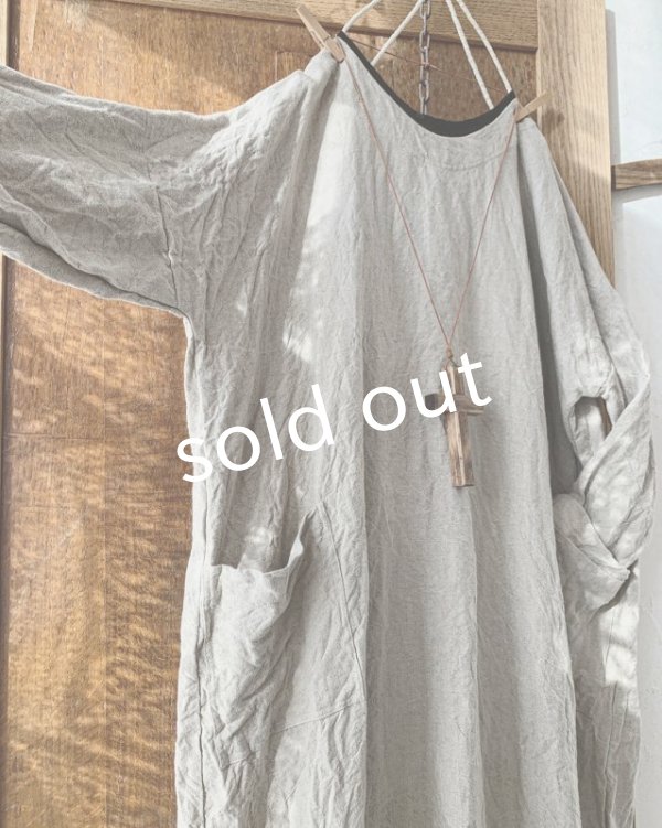 画像5: MARCHE' DE SOEUR／後ろリボンワンピース・ハードマンズリネン (5)
