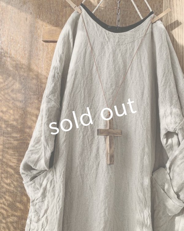 画像4: MARCHE' DE SOEUR／後ろリボンワンピース・ハードマンズリネン (4)