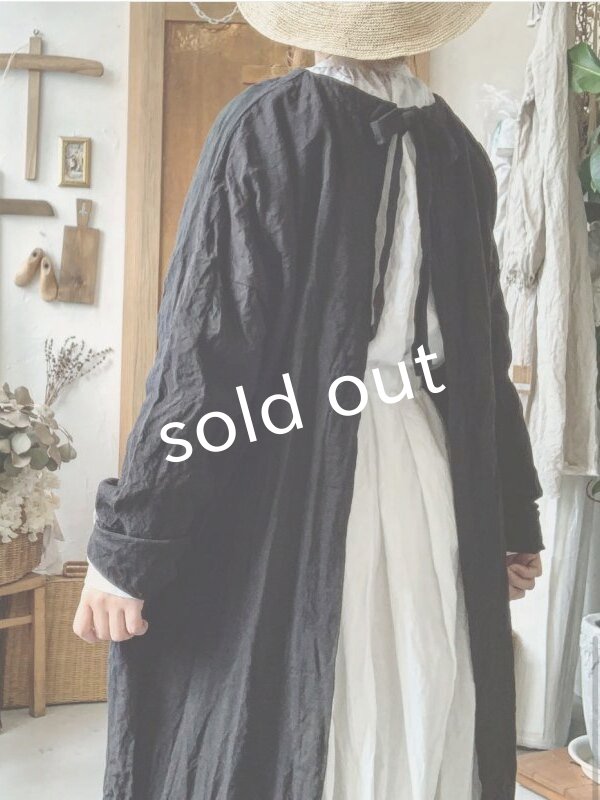 画像12: MARCHE' DE SOEUR／後ろリボンワンピース・ハードマンズリネン (12)