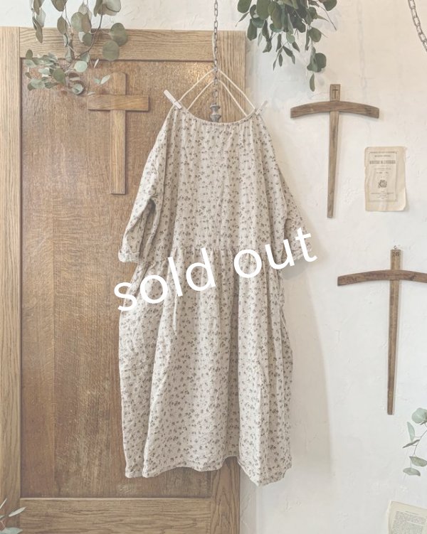 画像5: mifumi/hibinoワンピース・茶小花 (5)