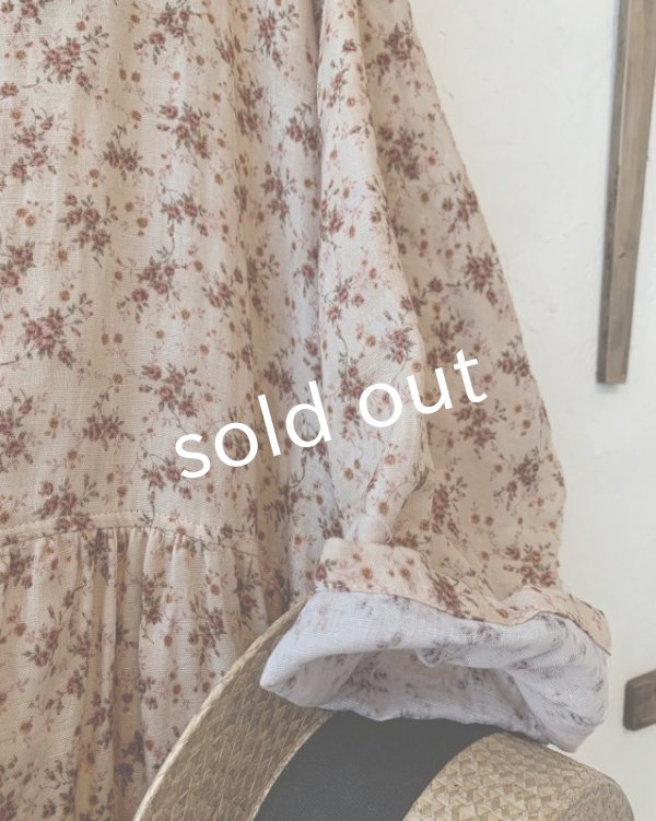 画像4: mifumi/hibinoワンピース・ベージュピンクブーケ (4)