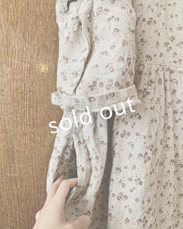 画像4: mifumi/hibinoワンピース・茶小花 (4)