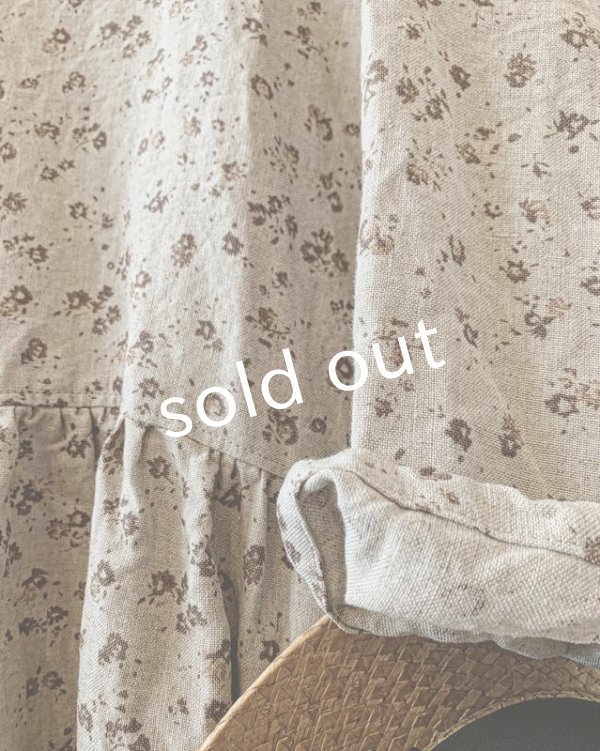 画像3: mifumi/hibinoワンピース・茶小花 (3)