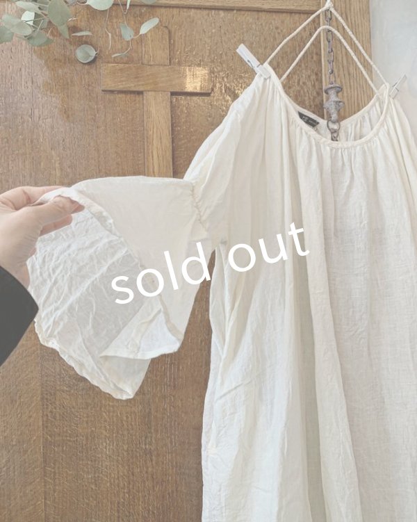 画像3: mifumi/アトリエ刺繍 森のオーバーワンピース・オフ (3)