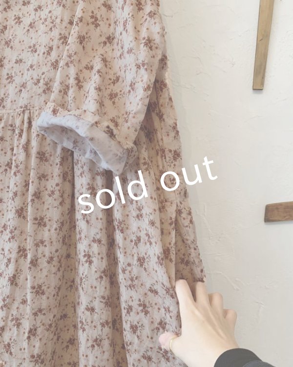 画像3: mifumi/hibinoワンピース・ベージュピンクブーケ (3)