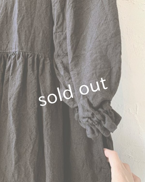 画像4: mifumi／アトリエ刺繍 キャロルのドレス・こげ茶×エクリュ (4)