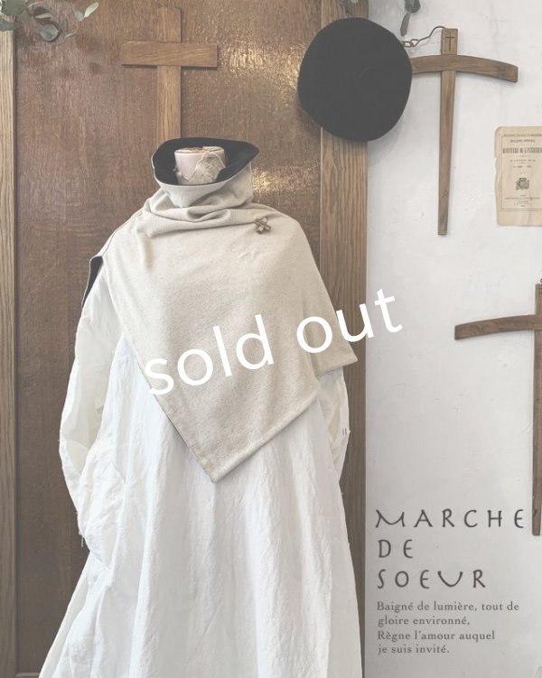 画像7: MARCHE' DE SOEUR／教会のケープ・リバーシブル【木の十字架ブローチ付】 (7)