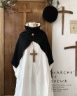 画像2: MARCHE' DE SOEUR／教会のケープ・リバーシブル【木の十字架ブローチ付】 (2)