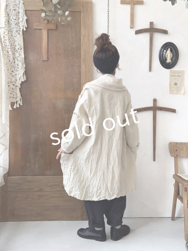 画像16: MARCHE' DE SOEUR/ジャケット・インペリアルヘンプ生成り (16)