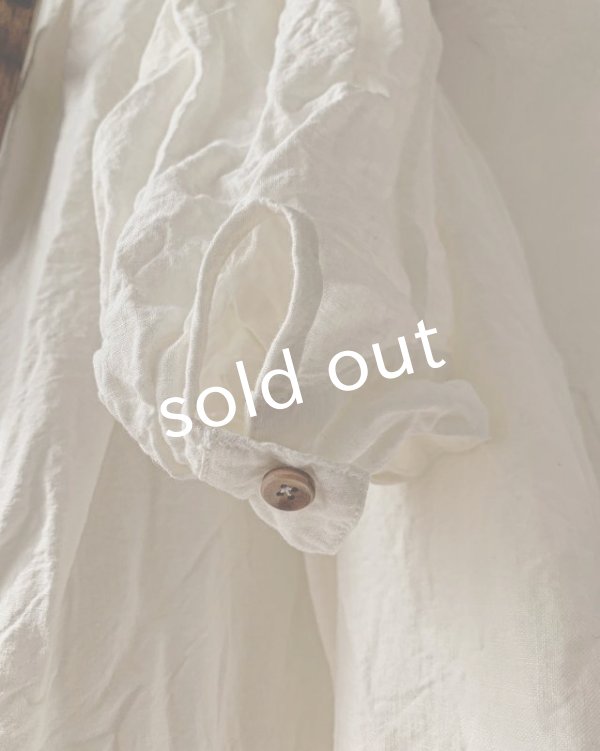 画像7: HALLELUJAH／1890's Bourgeron 羊飼いシャツワンピース・Off White（110cm丈） (7)