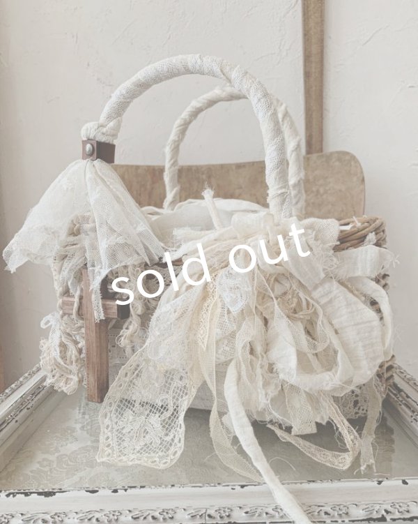 画像3: pollenbienco／アンティークレースと十字架のラウンドバッグ (3)