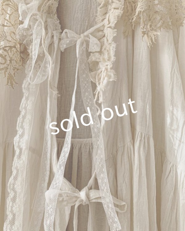 画像7: pollenbienco／アンティークレースのローブドレス (7)