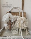 画像1: pollenbienco／アンティークレースと十字架のラウンドバッグ (1)