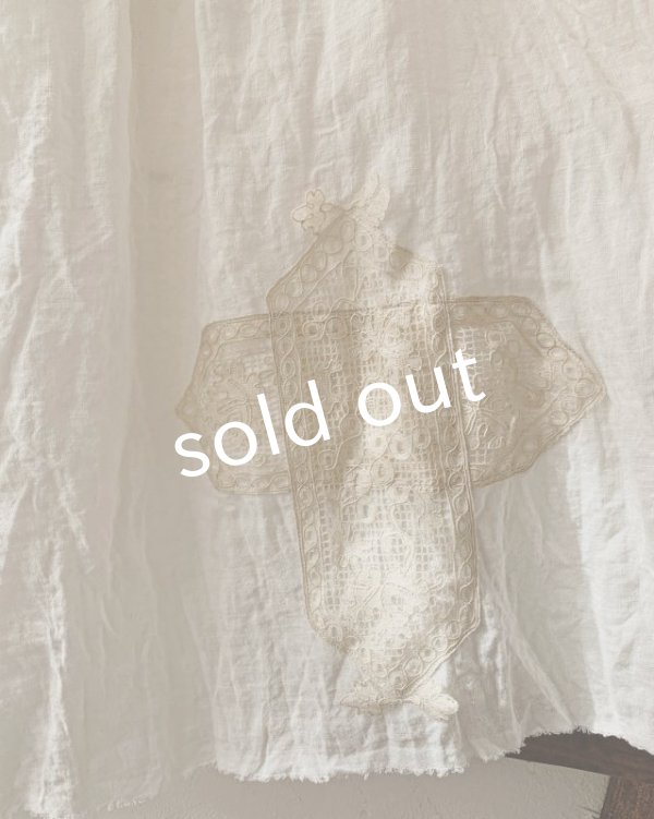 画像5: pollenbienco／アンティークレースのギャザーキャミソール (5)