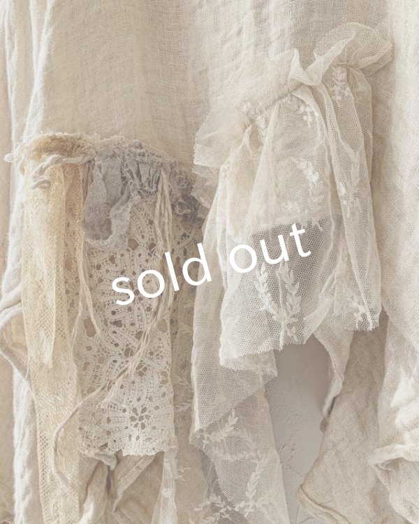画像7: pollenbienco／アンティークレースのガーゼベスト・a (7)
