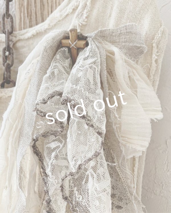 画像6: pollenbienco／アンティークレースのガーゼベスト・b (6)
