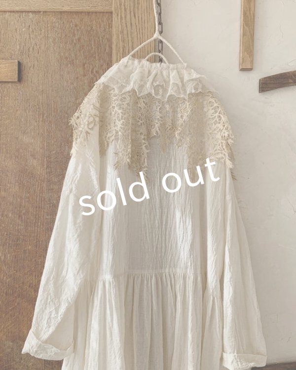 画像11: pollenbienco／アンティークレースのローブドレス (11)
