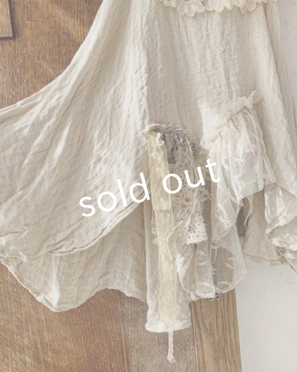 画像6: pollenbienco／アンティークレースのガーゼベスト・a (6)