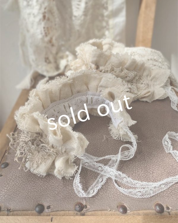 画像16: MARCHE' DE SOEUR／祈りのワンピース+pollenbiencoアンティークレースの首飾り・エクリュ (16)