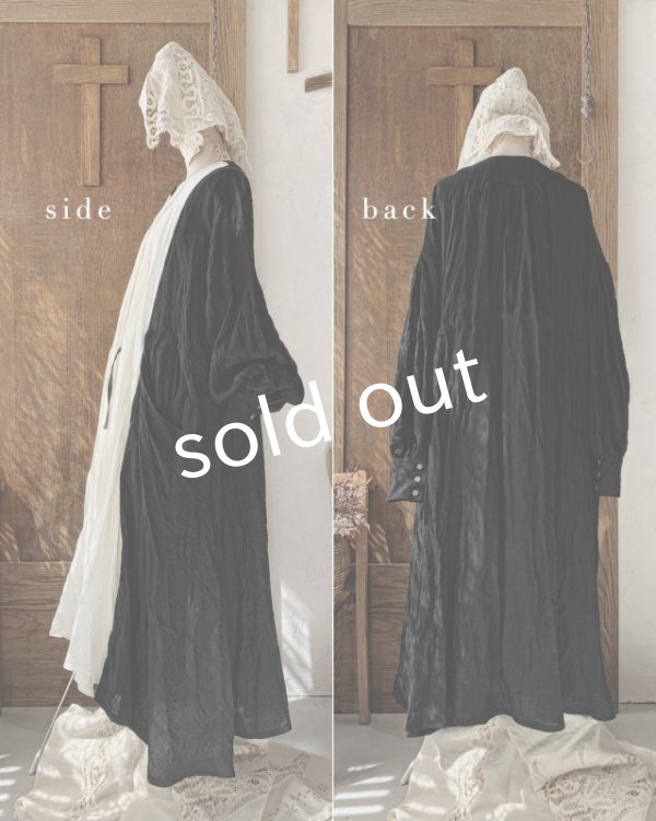 画像9: MARCHE' DE SOEUR／祈りのワンピース+pollenbiencoアンティークレースの首飾り・ブラック (9)