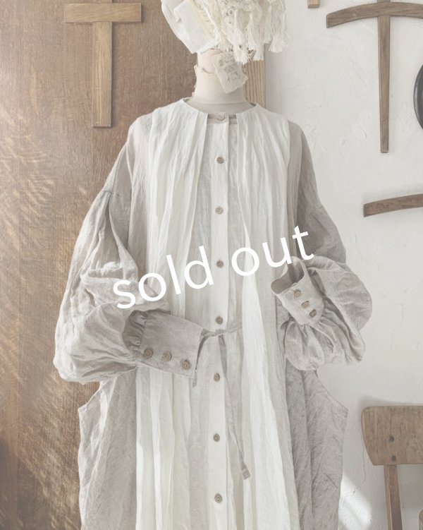 画像4: MARCHE' DE SOEUR／祈りのワンピース+pollenbiencoアンティークレースの首飾り・エクリュ (4)
