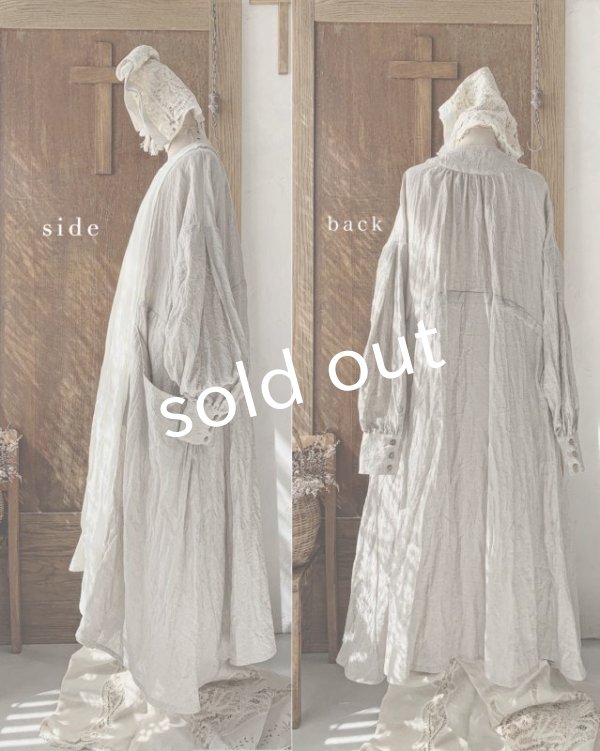 画像8: MARCHE' DE SOEUR／祈りのワンピース+pollenbiencoアンティークレースの首飾り・エクリュ (8)