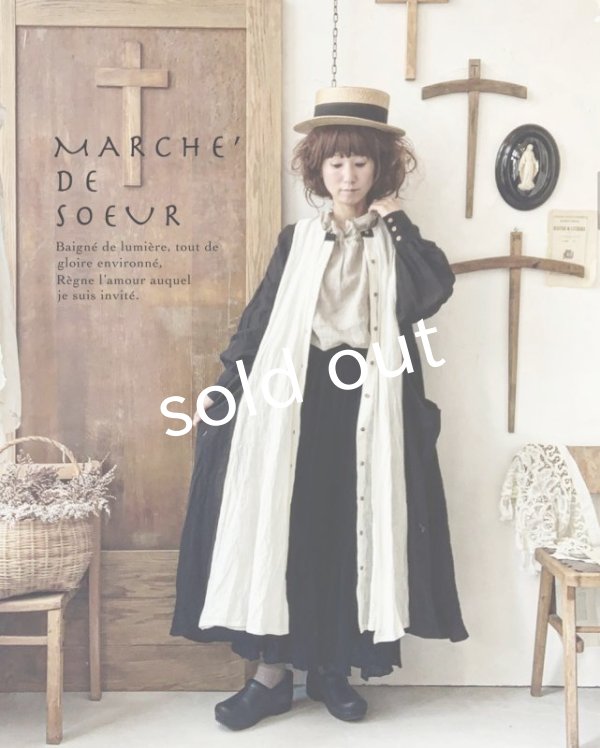 画像15: MARCHE' DE SOEUR／祈りのワンピース+pollenbiencoアンティークレースの首飾り・ブラック (15)