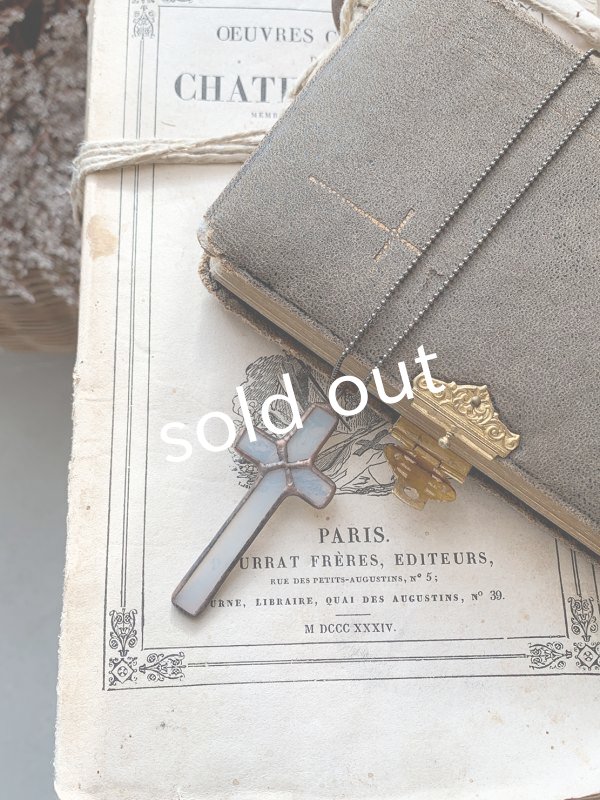 画像5: caco grass works/ステンドグラスのクロスペンダント (5)