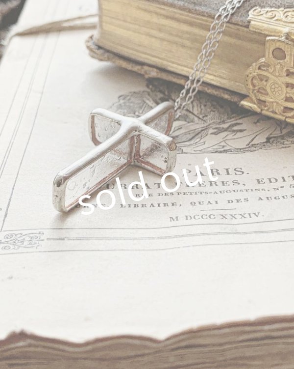 画像2: caco grass works/クロスペンダント・silver(大) (2)