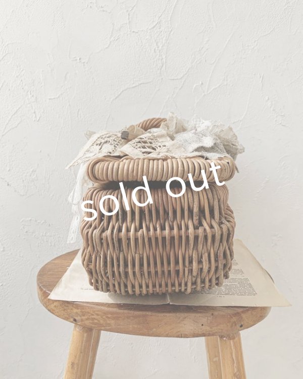 画像7: pollenbienco/アンティークレースのフタ付きバッグ (7)