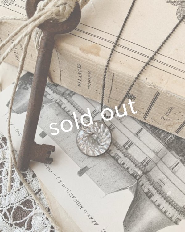 画像5: caco grass works／ヴィンテージガラスボタンのペンダント・copper (5)