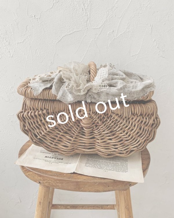 画像6: pollenbienco/アンティークレースのフタ付きバッグ (6)