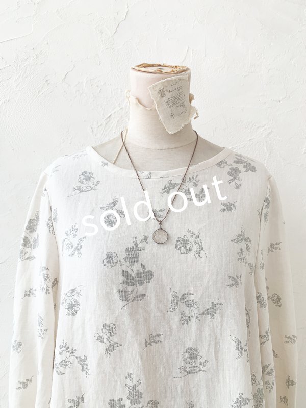 画像7: caco grass works/ヴィンテージガラスボタンのペンダント・花 (7)