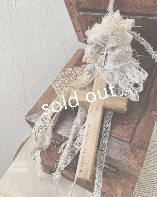 画像5: pollenbienco／十字架とヴィトレイルインタリオのネックレス・クロス (5)