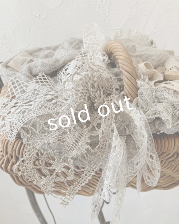 画像13: pollenbienco/アンティークレースのフタ付きバッグ (13)