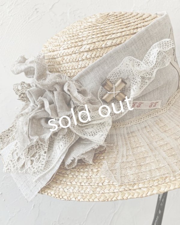 画像5: pollenbienco／アンティークプリーツレースのキャペリン (5)