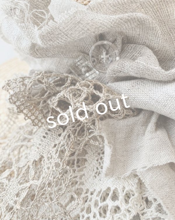 画像6: pollenbienco／アンティークプリーツレースのキャペリン (6)