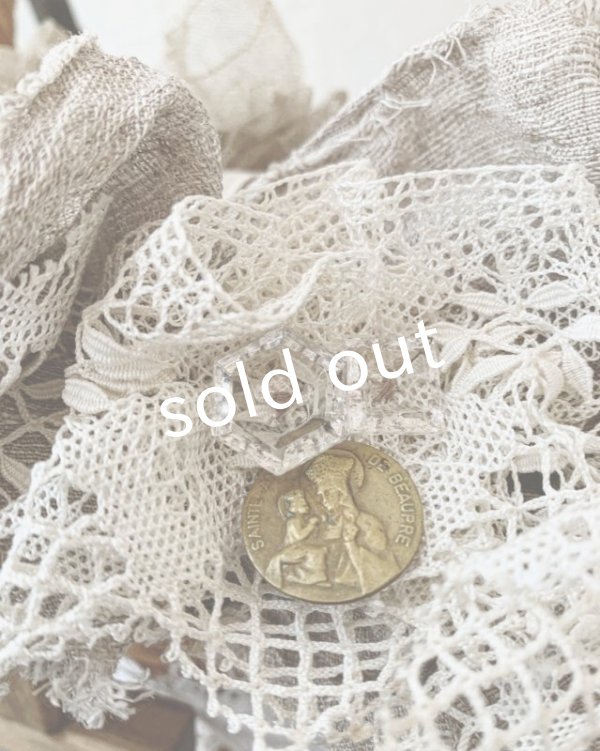 画像11: pollenbienco／アンティークタッセルレースと十字架のバスケット (11)