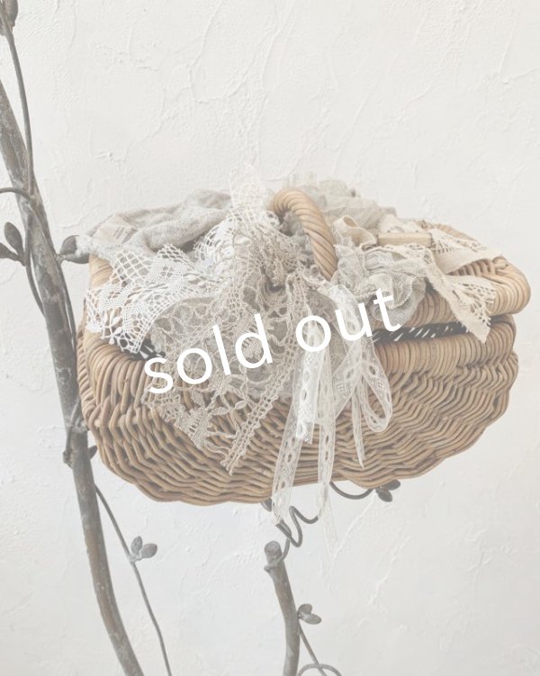 画像12: pollenbienco/アンティークレースのフタ付きバッグ (12)