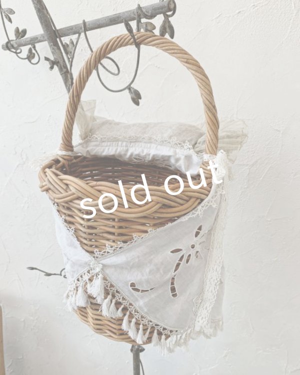 画像9: pollenbienco／アンティークタッセルレースと十字架のバスケット (9)