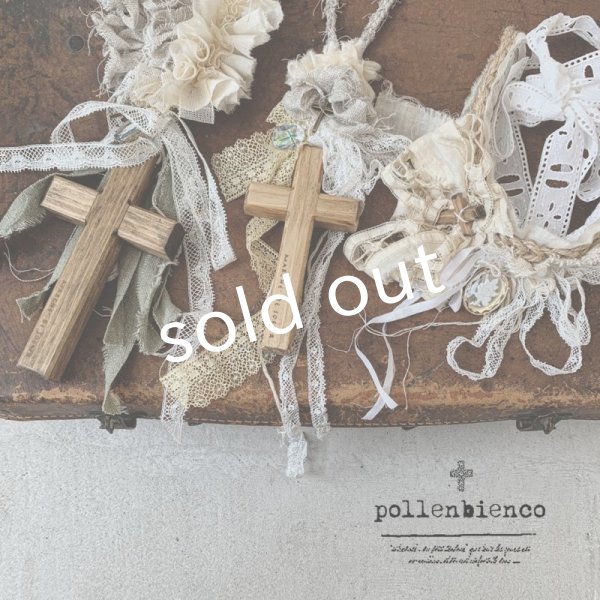 画像7: pollenbienco／十字架とヴィトレイルインタリオのネックレス・クロス (7)