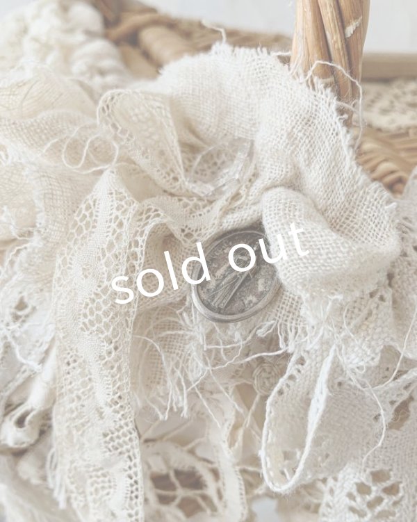 画像5: pollenbienco／アンティークレースと十字架のゆりかごバスケット (5)