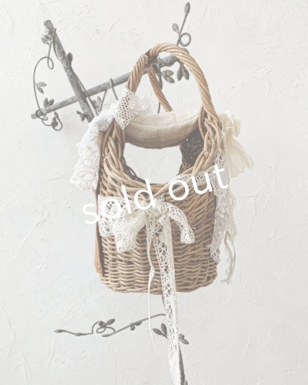 画像8: pollenbienco／アンティークレースとレザーのニーナバッグ (8)