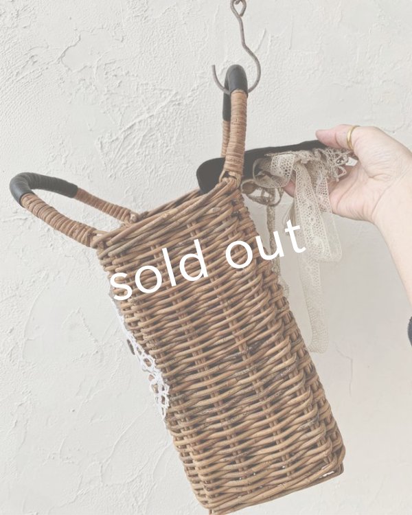 画像8: pollenbienco／アンティークレースと十字架のかごバッグ (8)