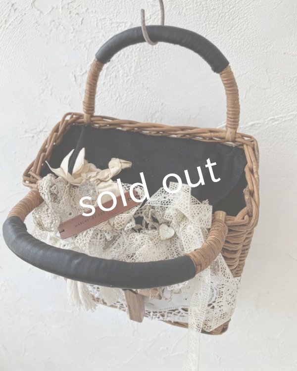 画像6: pollenbienco／アンティークレースと十字架のかごバッグ (6)