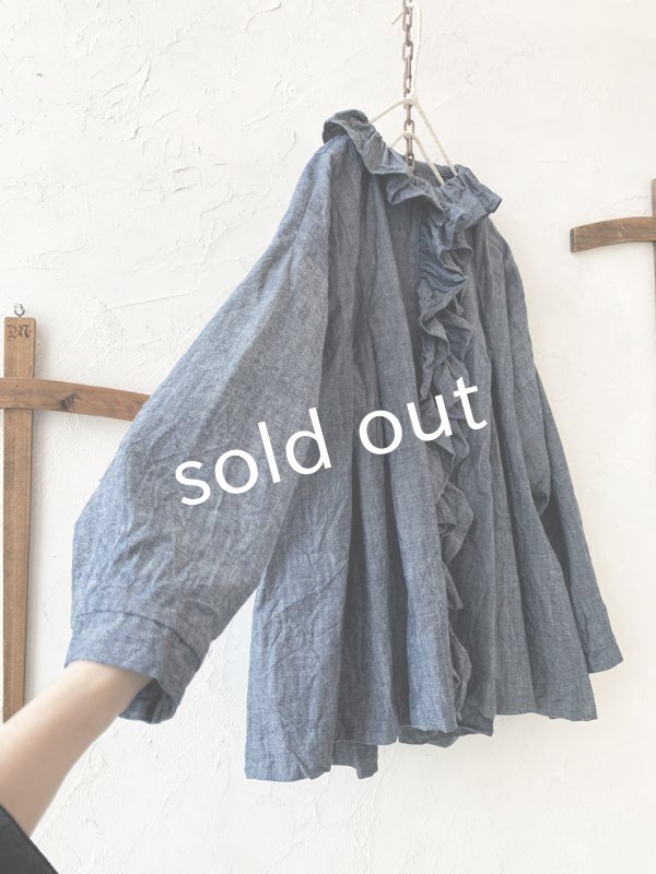 画像11: MARCHE' DE SOEUR／フローフリルジャケット・ダンガリー (11)