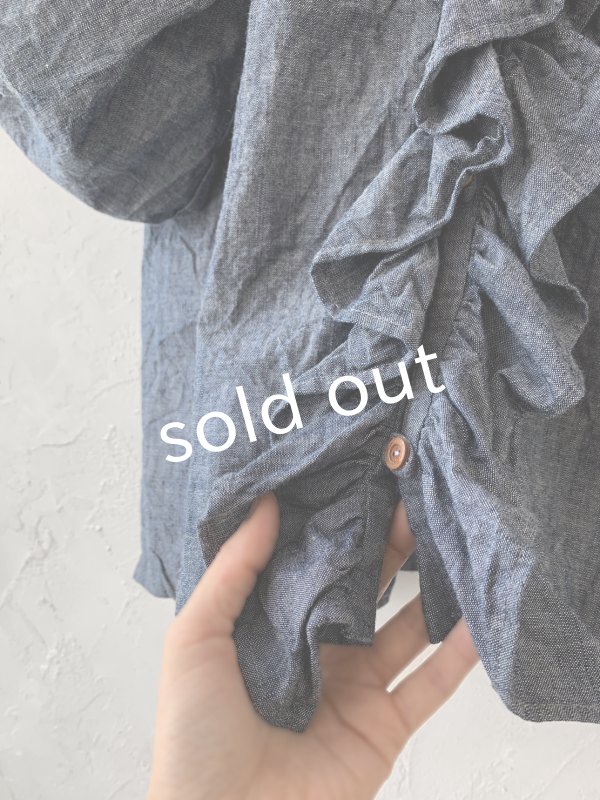 画像10: MARCHE' DE SOEUR／フローフリルジャケット・ダンガリー (10)