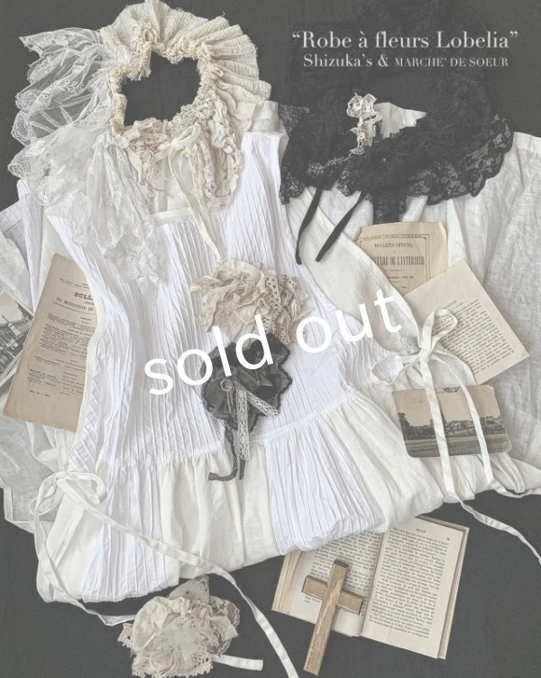 画像2: shizuka's & MARCHE３点セット／ロベリアのドレス・ホワイト（サイドりぼんタイプ） (2)