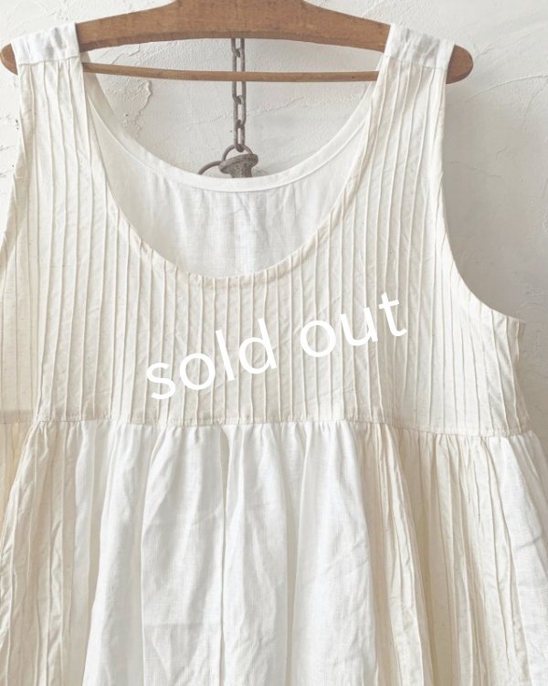 画像5: shizuka's & MARCHE３点セット／ロベリアのドレス・ホワイト×クリーム（前スリットタイプ） (5)