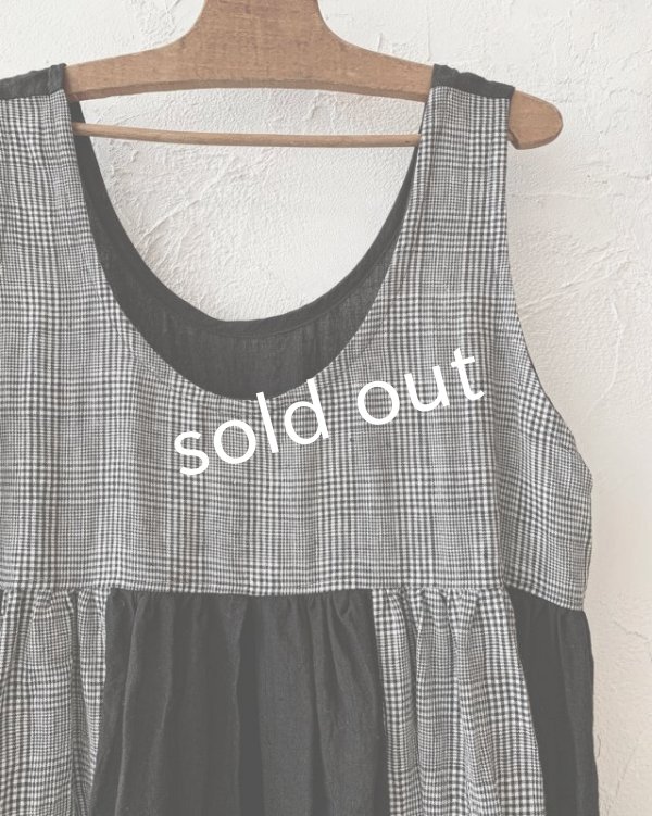 画像5: shizuka's & MARCHE３点セット／ロベリアのドレス・グレンチェック（前スリットタイプ） (5)